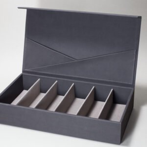 Display Box 6 Inserts Black PU