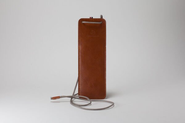 Draw Pouch Leather-like PU Light Brown