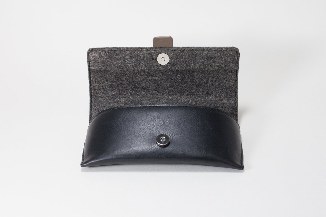 KSP014H Felt with Flap PU Black/Grey - Image 2
