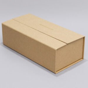 Two Flap Paper Box with Magnet Kraft Brown