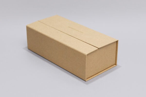 Two Flap Paper Box with Magnet Kraft Brown