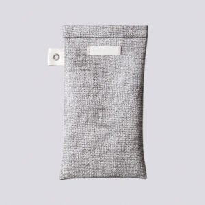 Spring Top Soft Pouch with Eyelet - Black