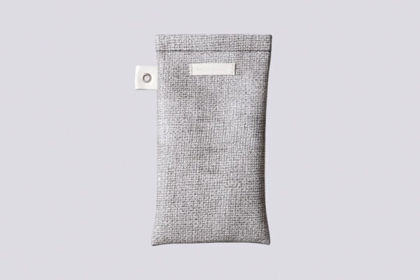 Spring Top Soft Pouch with Eyelet - Black