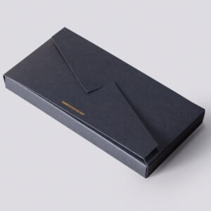 Interlock Paper Box with Window Black