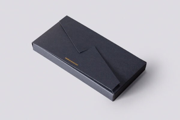 Interlock Paper Box with Window Black