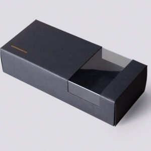 Self Mount Paper Box with Window Black