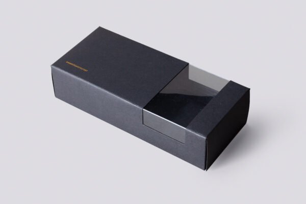 Self Mount Paper Box with Window Black