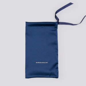 Satin Drawstring Pouch DB_Blue